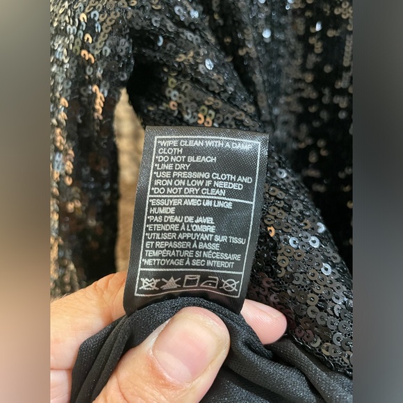 🖤NWT BB Dakota Anthropologie black sequin duster cardigan  sz S 🖤 - Picture 9 of 9